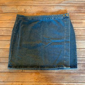 ASOS Denim Double Layered Midi Skirt